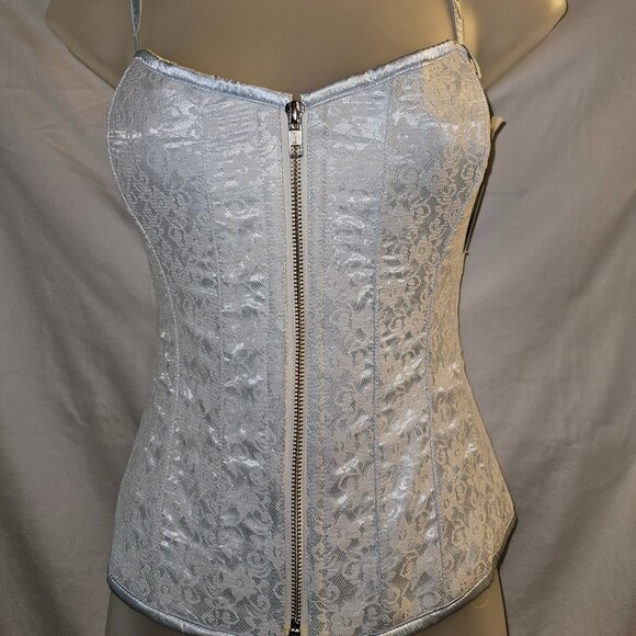 LAST NWT FROZEN CORSET BLUE W/LACE SMALL 24" - Picture 1 of 16